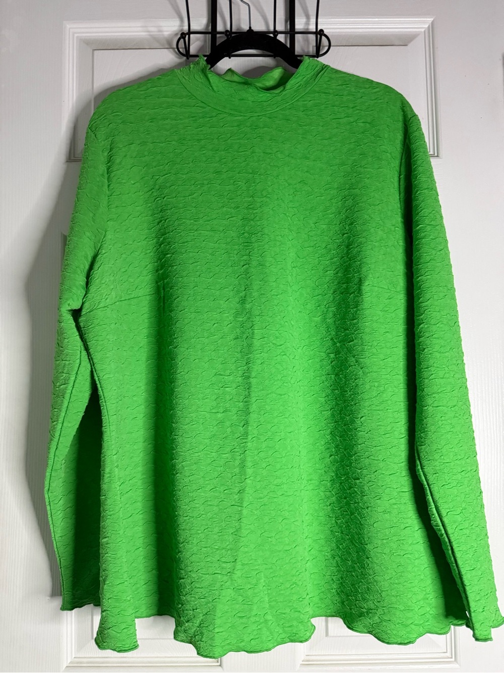 Crinkle Plus Size 3 Green Blouse Fashion To Figure NWT Textured NeW